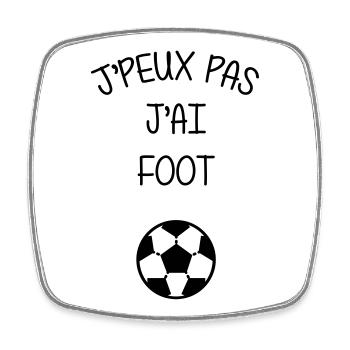 Football / Foot / Footballeur / Footballeuse - Magnet carré - blanc - Devant