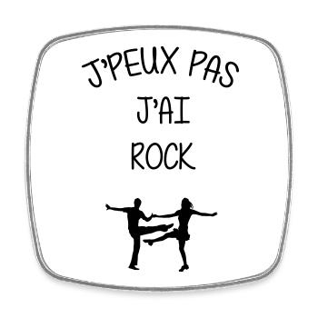Rock Danse Danseur Danseuse Musique Music - Magnet carré - blanc - Devant