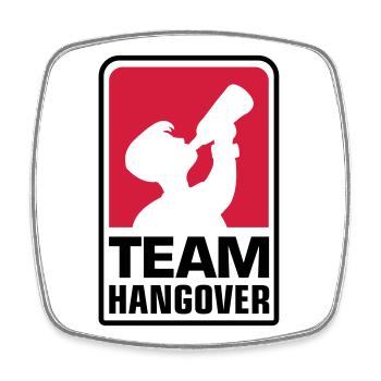 team logo hangover - Viereckiger Kühlschrankmagnet - Weiß - Vorne