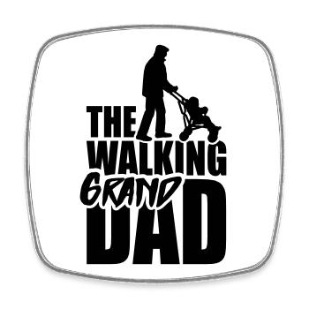 The walking grandad 1clr - Magnet carré - blanc - Devant
