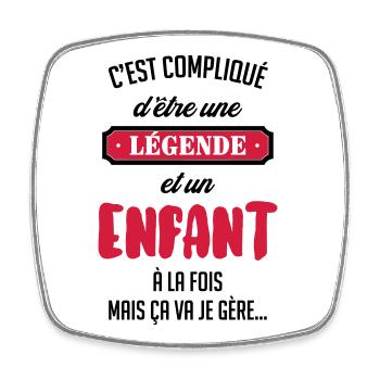 adolescent / enfant / ado / adolescente - Magnet carré - blanc - Devant