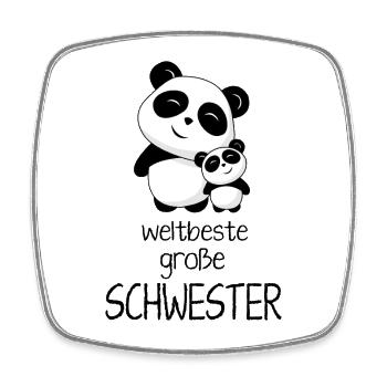 Weltbeste grosse Schwester - Viereckiger Kühlschrankmagnet - Weiß - Vorne