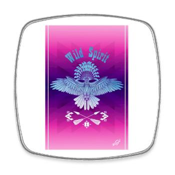wild spirit POSTER - Viereckiger Kühlschrankmagnet - Weiß - Vorne