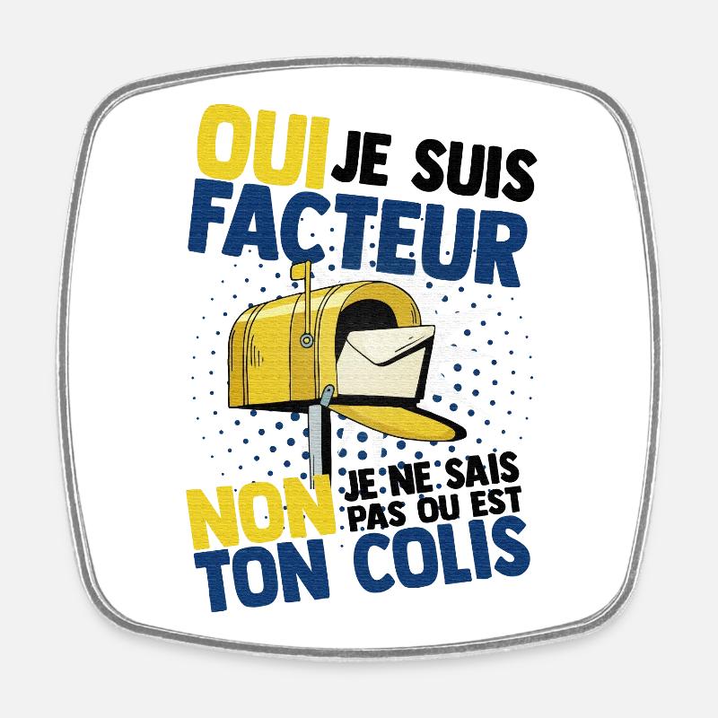 Facteur - Magnet carré - blanc