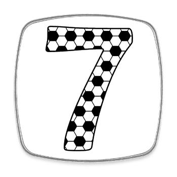 7 - Square fridge magnet - white - Front