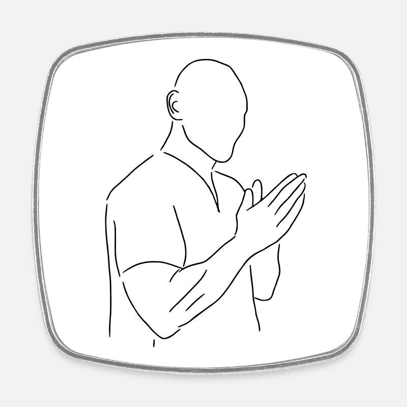 Johnny - Square fridge magnet - white