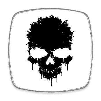 Skull Grunge - Square fridge magnet - white - Front