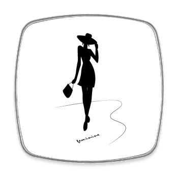 Ms. Feminine - Square fridge magnet - white - Front