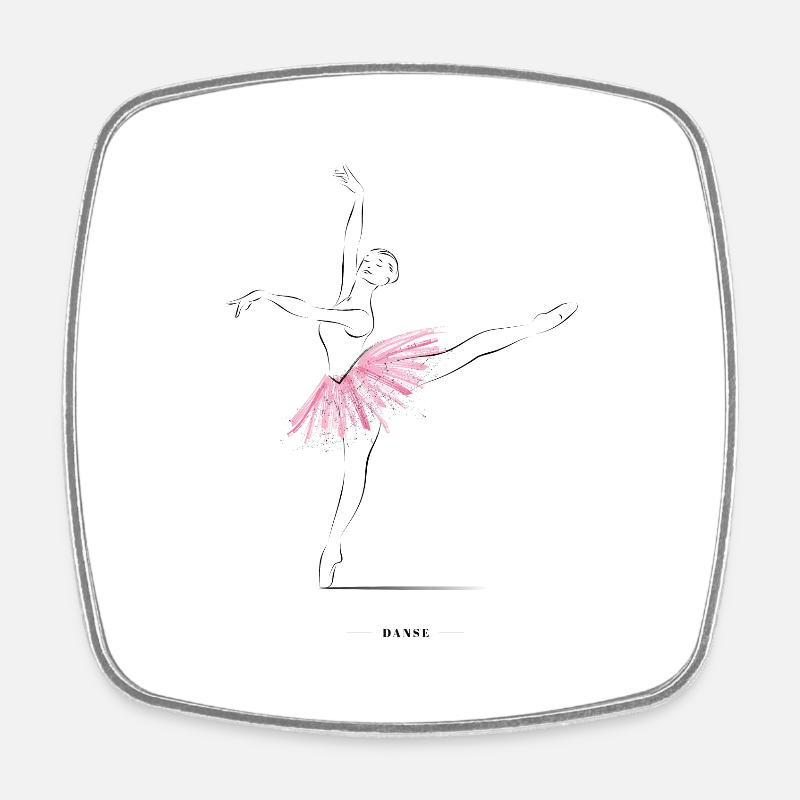 danseuse de ballet - Magnet carré - blanc