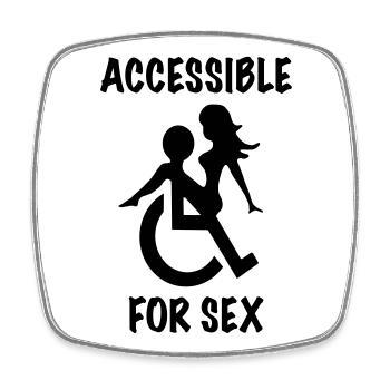 Cet utilisateur de fauteuil roulant est accessible pour le sexe * - Magnet carré - blanc - Devant