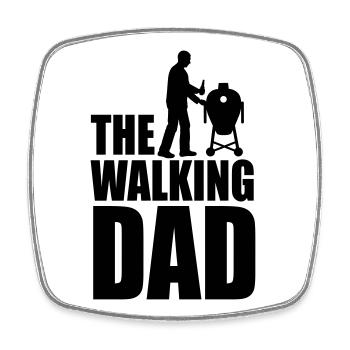 The walking dad Kamado BBQ bier Vatertag Geschenk - Viereckiger Kühlschrankmagnet - Weiß - Vorne