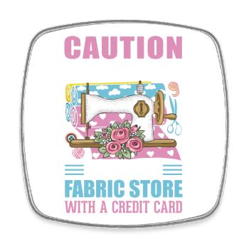sew - Square fridge magnet - white - Front