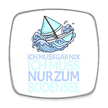 Bodensee - Viereckiger Kühlschrankmagnet - Weiß - Vorne