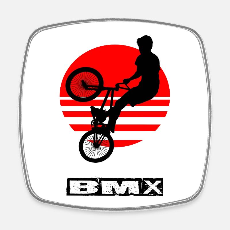 Das BMX - Viereckiger Kühlschrankmagnet - Weiß