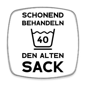 40. GEBURTSTAG 1983 SCHONEND BEHANDELN 40 JAHRE - Viereckiger Kühlschrankmagnet - Weiß - Vorne