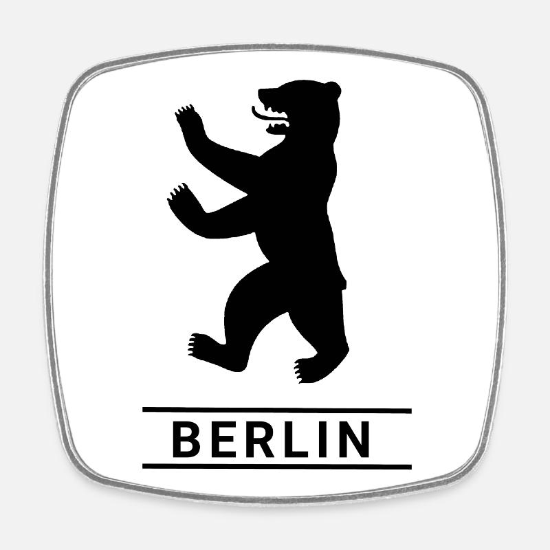 Berlin Bear - Square fridge magnet - white