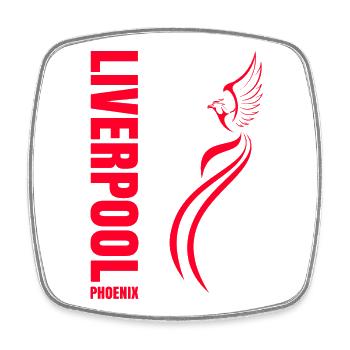 LIVERPOOL PHOENIX - Viereckiger Kühlschrankmagnet - Weiß - Vorne