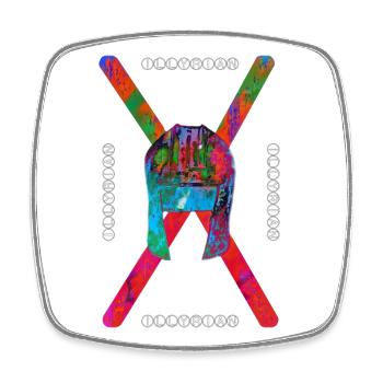 Illyrian 🇦🇱 - Square fridge magnet - white - Front