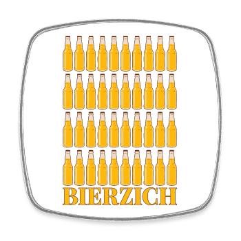 Bierzich 40. Geburtstag Vierzig Bier Vierzich 40 - Viereckiger Kühlschrankmagnet - Weiß - Vorne