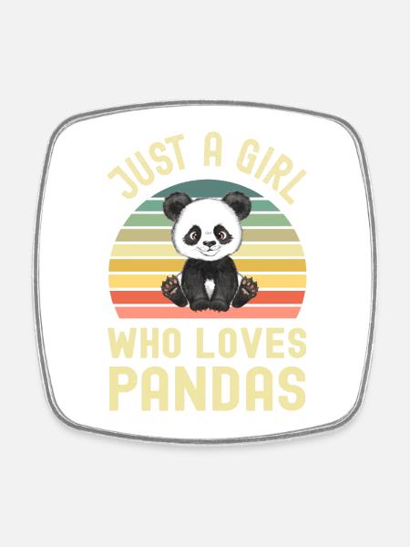 Panda Panda Ours - Magnet carré - blanc