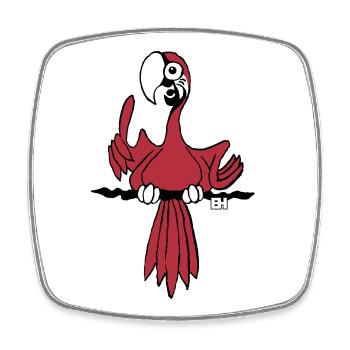 Vibrant Parrot Illustration for Apparel - Square fridge magnet - white - Front