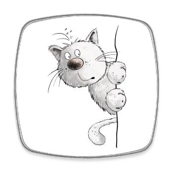 White Cats I Cat Friends Cadeau - Magnet carré - blanc - Devant