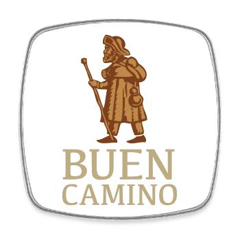 Pilger aus Santiago de Compostela Guter Weg - Viereckiger Kühlschrankmagnet - Weiß - Vorne