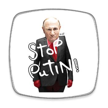Stop Putin Protest Motif - Square fridge magnet - white - Front
