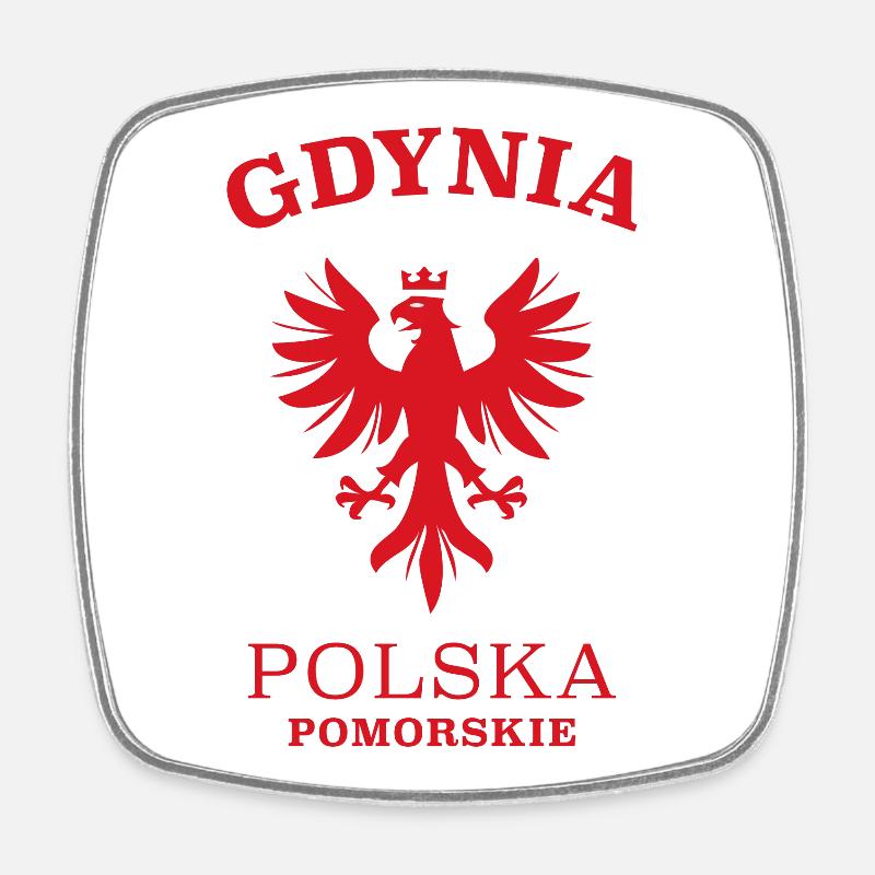 GDYNIA Pologne Pologne - Magnet carré - blanc