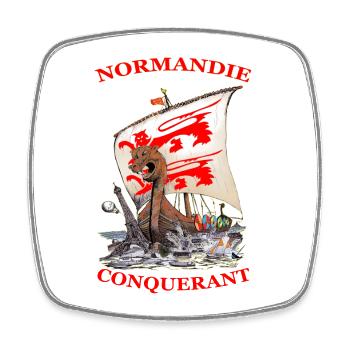 NORMANDIE CONQUERANT créa Louis RUNEMBERG © Adagp - Magnet carré - blanc - Devant