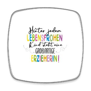 Erzieherin Poster 2 3 DE - Viereckiger Kühlschrankmagnet - Weiß - Vorne