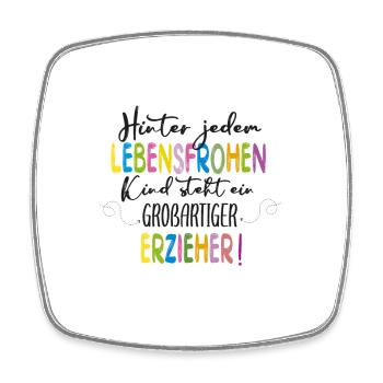 Erzieher Poster 2 3 DE - Viereckiger Kühlschrankmagnet - Weiß - Vorne