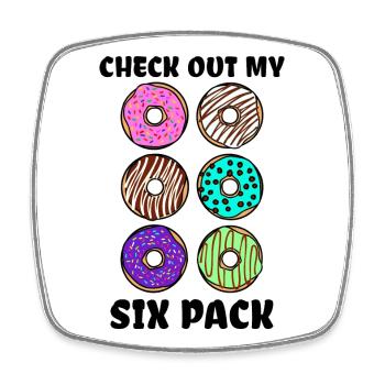 Sweets Humorous Donut Statement Delicious - Square fridge magnet - white - Front