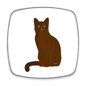 Cat Meow - Square fridge magnet - white - Front