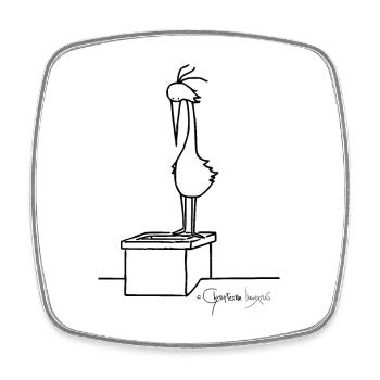 Toitoiseau © Chyropterum Innoxius - Magnet carré - blanc - Devant