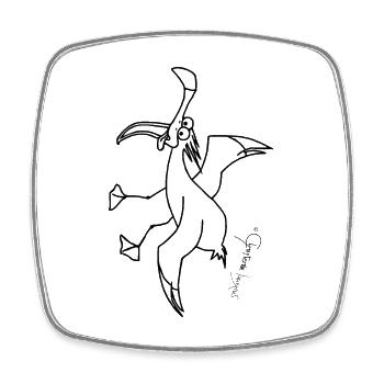 Screechgull - Larus Vocifer - Square fridge magnet - white - Front