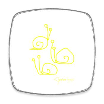 Snailmeeting - Cochleae Conventus - Square fridge magnet - white - Front