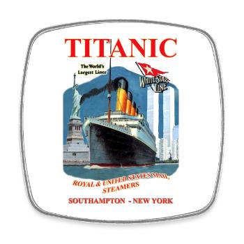 TITANIC SPIRIT CREATION Louis RUNEMBERG © Adagp - Viereckiger Kühlschrankmagnet - Weiß - Vorne