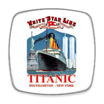 TITANIC SPIRIT Kreation Louis RUNEMBERG © Adagp - Viereckiger Kühlschrankmagnet - Weiß - Vorne