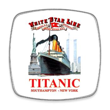 TITANIC SPIRIT CREATION Louis RUNEMBERG © Adagp - Square fridge magnet - white - Front