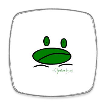Grenouillemini - Ranunculus Oophagus - Magnet carré - blanc - Devant