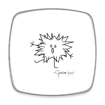 Woolly Beastie spiky - Bestiolus Spinosus - Square fridge magnet - white - Front