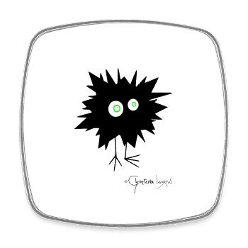 Woolly Beastie flashed - Bestiolus Fulguratus - Square fridge magnet - white - Front