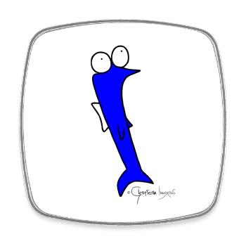 Plötzfisch - Piscis Rutilus - Viereckiger Kühlschrankmagnet - Weiß - Vorne