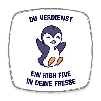 Vogel Tier Humorvoll Pinguin Statement Arktis - Viereckiger Kühlschrankmagnet - Weiß - Vorne