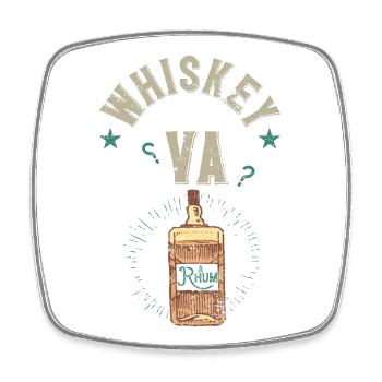 Whisky va ? Á rhum Bourbon Alcool Fête Vintage - Magnet carré - blanc - Devant