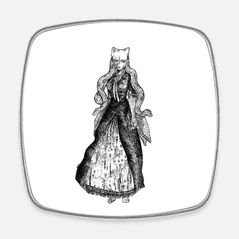 Gift Greek mythology furies - Square fridge magnet - white