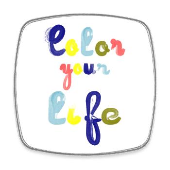 color your life - Magnet carré - blanc - Devant