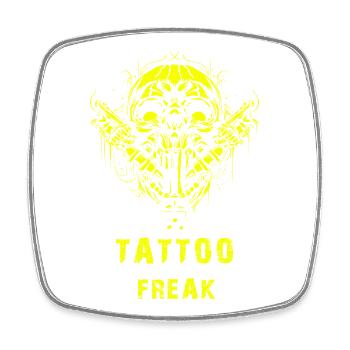 Tattoo Freak - Viereckiger Kühlschrankmagnet - Weiß - Vorne
