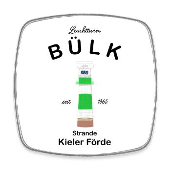 Leuchtturm Bülk, Strande, Kieler Förde, Ostsee - Viereckiger Kühlschrankmagnet - Weiß - Vorne